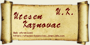 Utešen Kaznovac vizit kartica